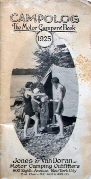 Jones Van Doran "Campolog - The Motor Campers Book" Camper-Accessoires-Catalog 1925 (6052)